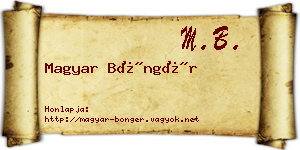 Magyar Böngér névjegykártya